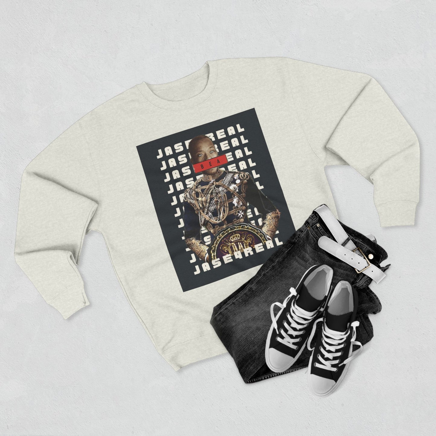 Unique Graphic Sweatshirt with Bold Design, Unisex Crewneck, Gift for Him/Her, Streetwear Style, Casual Wear, Birthday Gift