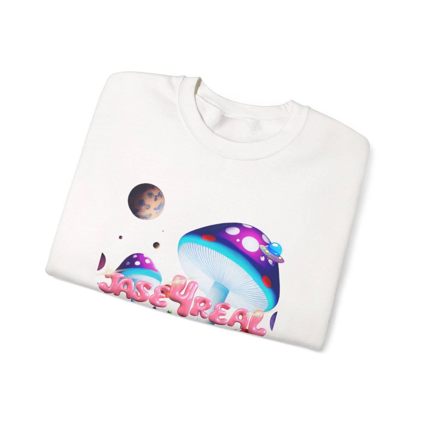 Trippy Mushroom Sweatshirt - Artistic Unisex Crewneck for Festivals, Eco-Friendly Gift, Cozy Fashion, Psychedelic Vibes, Summer Wear