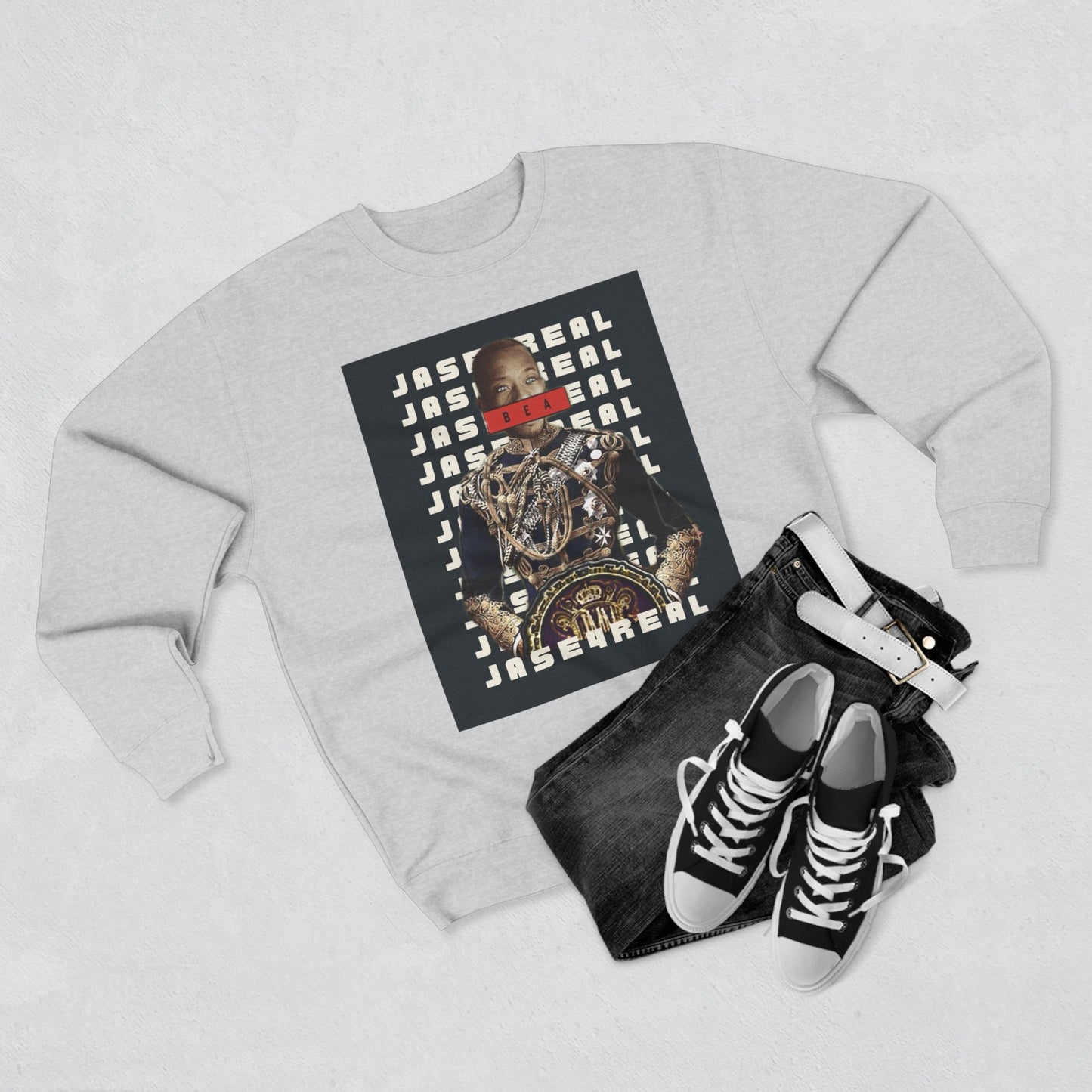 Unique Graphic Sweatshirt with Bold Design, Unisex Crewneck, Gift for Him/Her, Streetwear Style, Casual Wear, Birthday Gift