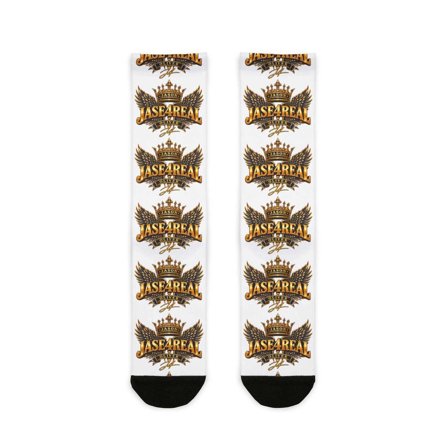 Jase4real Crew Socks with Trendy Text Design, Stylish Gift for Friends, Cozy Everyday Wear, Perfect for Sports & Casual Outfits, [...]