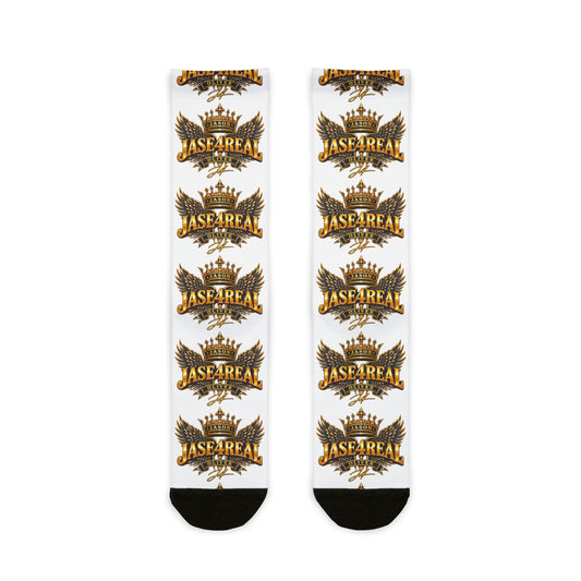 Jase4real Crew Socks with Trendy Text Design, Stylish Gift for Friends, Cozy Everyday Wear, Perfect for Sports & Casual Outfits, [...]