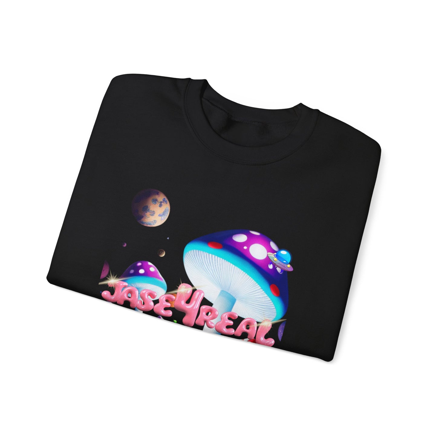 Trippy Mushroom Sweatshirt - Artistic Unisex Crewneck for Festivals, Eco-Friendly Gift, Cozy Fashion, Psychedelic Vibes, Summer Wear